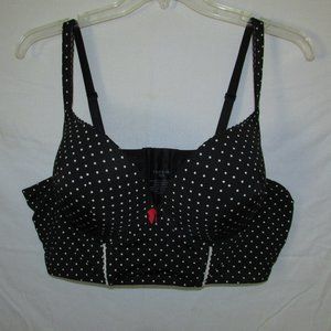 TORRID SZ. 46B BRA LONGLINE BLACK WHITE